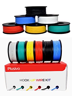 20AWG Hookup Wire Kit - 600V Tinned Stranded Silicone Wire of 6 Different  Colors x 7m (23 ft) each